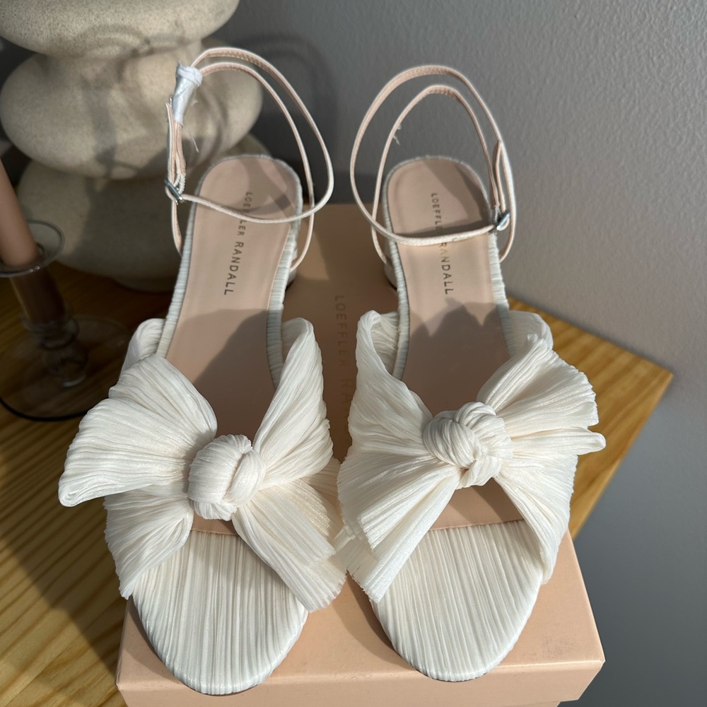Loeffler Randall White Heeled Sandals